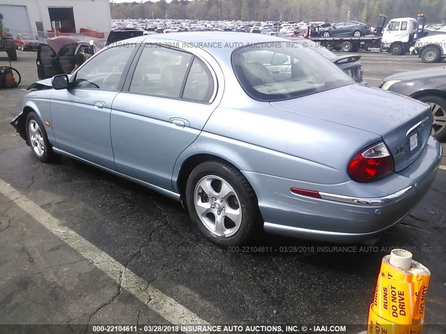 SAJDA01N02FM35434 - 2002 JAGUAR S-TYPE Light Blue photo 3