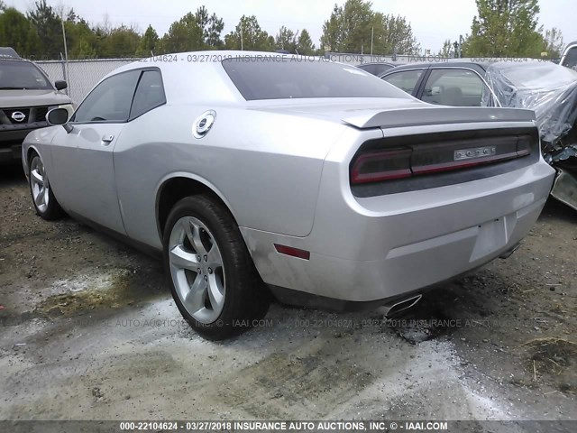 2C3CDYAG5CH189308 - 2012 DODGE CHALLENGER SXT SILVER photo 3