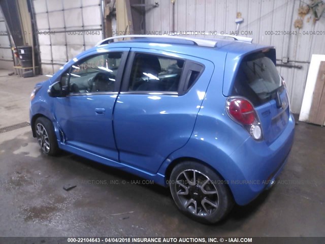 KL8CF6S94EC433197 - 2014 CHEVROLET SPARK 2LT BLUE photo 3