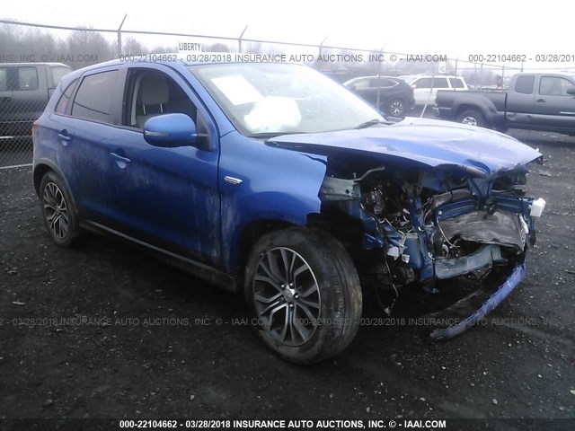 JA4AR3AU9HZ054217 - 2017 MITSUBISHI OUTLANDER SPORT ES/SE BLUE photo 1