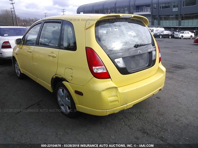 JS2RC41H235206900 - 2003 SUZUKI AERIO SX YELLOW photo 3