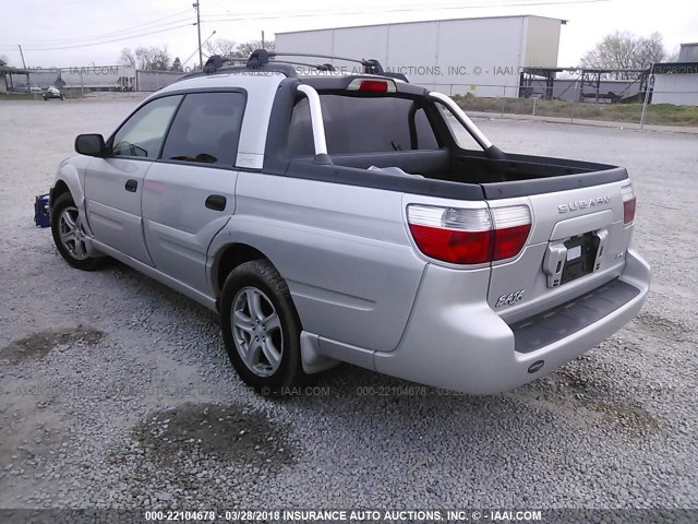 4S4BT62C567106742 - 2006 SUBARU BAJA SPORT SILVER photo 3