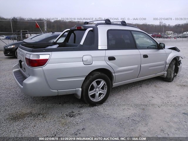 4S4BT62C567106742 - 2006 SUBARU BAJA SPORT SILVER photo 4