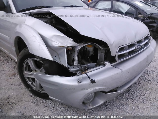 4S4BT62C567106742 - 2006 SUBARU BAJA SPORT SILVER photo 6