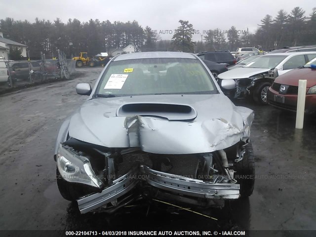 JF1GV7E66DG004823 - 2013 SUBARU IMPREZA WRX SILVER photo 6