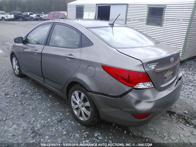 KMHCU4AE4DU461859 - 2013 HYUNDAI ACCENT GLS/SE TAN photo 3