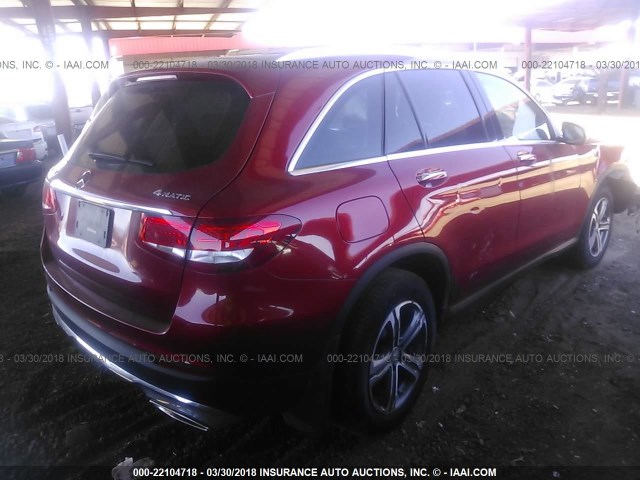 WDC0G4KB0GF012023 - 2016 MERCEDES-BENZ GLC 300 4MATIC RED photo 4