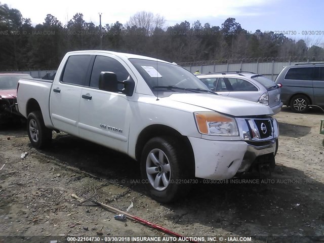 1N6AA07C98N337215 - 2008 NISSAN TITAN XE/SE/LE/PRO-4X WHITE photo 1