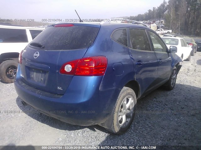 JN8AS58T29W058152 - 2009 NISSAN ROGUE S/SL BLUE photo 4