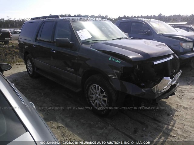 1FMFK16537LA84901 - 2007 FORD EXPEDITION EL XLT GRAY photo 1