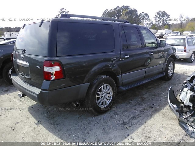 1FMFK16537LA84901 - 2007 FORD EXPEDITION EL XLT GRAY photo 4