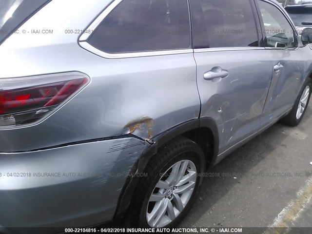 5TDZKRFH5FS077889 - 2015 TOYOTA HIGHLANDER LE/LE PLUS SILVER photo 6