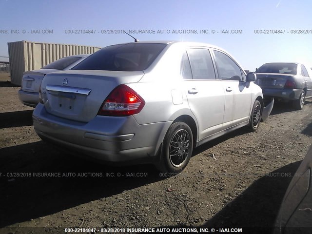 3N1BC1AP0BL422859 - 2011 NISSAN VERSA S/SL SILVER photo 4