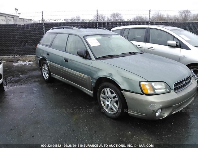 4S3BH675537639492 - 2003 SUBARU LEGACY OUTBACK AWP GREEN photo 6