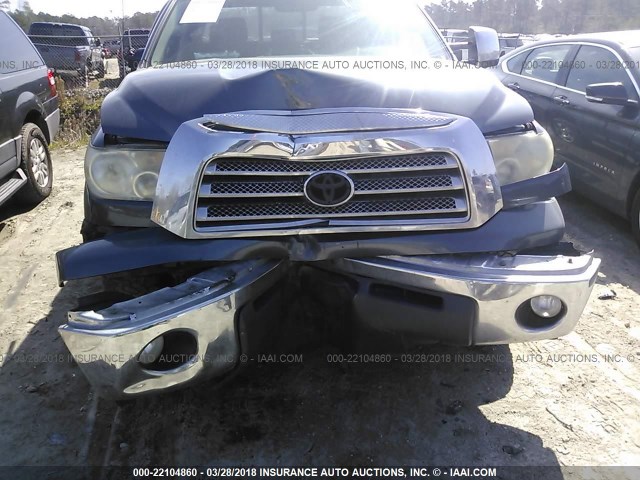 5TFRV54107X025989 - 2007 TOYOTA TUNDRA DOUBLE CAB SR5 BLUE photo 6