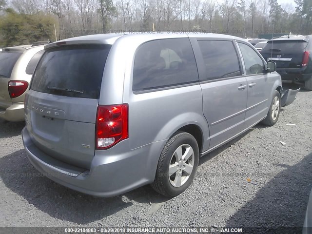 2C4RDGBG7DR724472 - 2013 DODGE GRAND CARAVAN SE SILVER photo 4