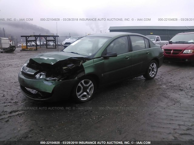 1G8AL52F24Z121733 - 2004 SATURN ION LEVEL 3 GREEN photo 2
