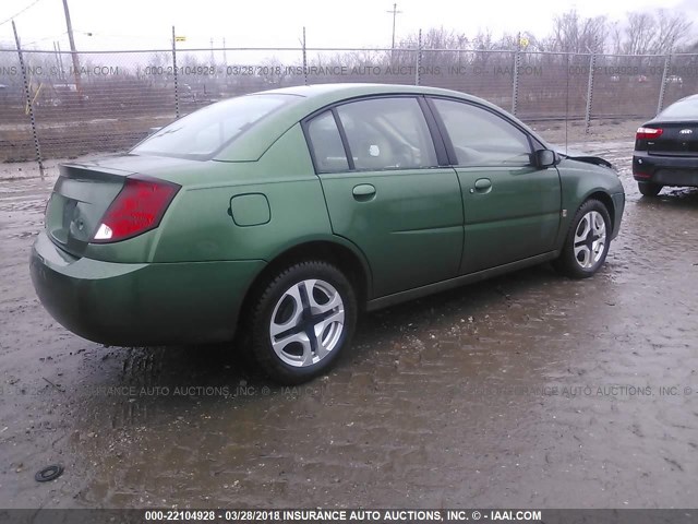 1G8AL52F24Z121733 - 2004 SATURN ION LEVEL 3 GREEN photo 4