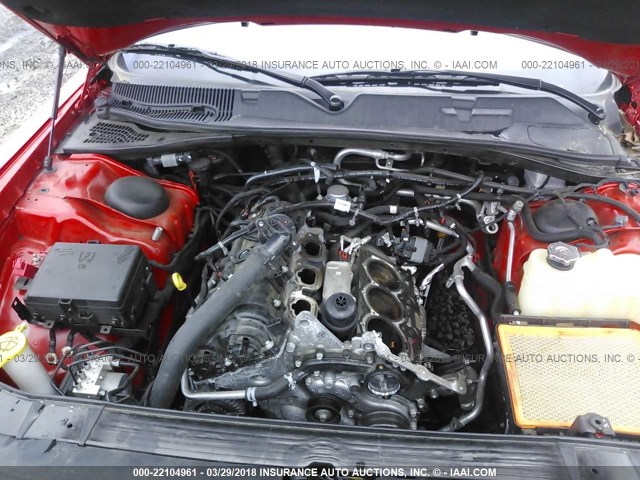 2C3CDZAG4GH113641 - 2016 DODGE CHALLENGER SXT RED photo 10