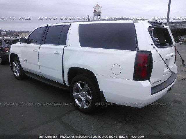 1GNSKHKC0GR299804 - 2016 CHEVROLET SUBURBAN K1500 LT WHITE photo 3