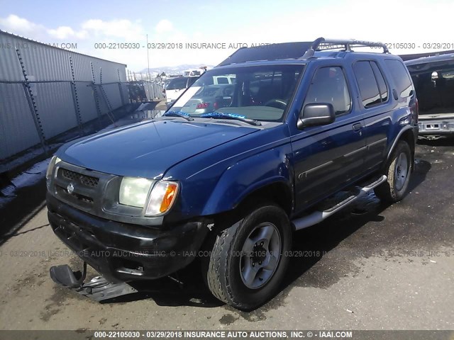 5N1ED28Y81C531040 - 2001 NISSAN XTERRA XE/SE BLUE photo 2