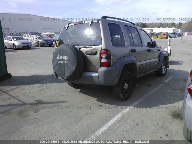 1J4GL48K95W670146 - 2005 JEEP LIBERTY SPORT GRAY photo 4