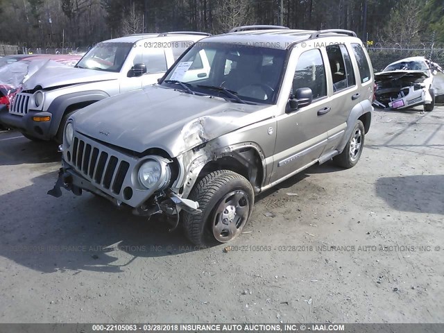 1J4GL48K95W670146 - 2005 JEEP LIBERTY SPORT GRAY photo 6