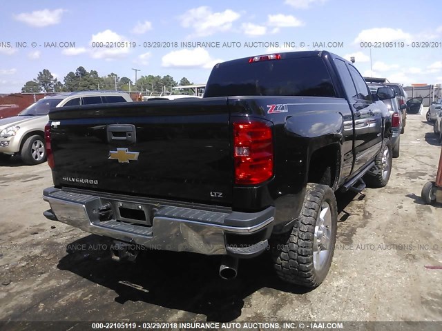 1GC2KWEG0FZ105525 - 2015 CHEVROLET SILVERADO K2500 HEAVY DUTY LTZ BLACK photo 4