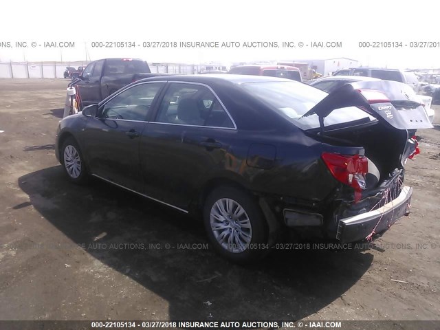 4T1BF1FK4CU099162 - 2012 TOYOTA CAMRY SE/LE/XLE BLACK photo 3