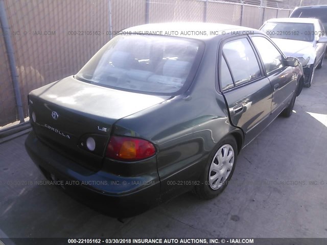 1NXBR12E01Z524686 - 2001 TOYOTA COROLLA CE/LE/S GREEN photo 4