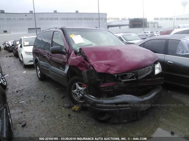 1GMDX03E94D153989 - 2004 PONTIAC MONTANA MAROON photo 1