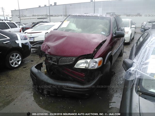 1GMDX03E94D153989 - 2004 PONTIAC MONTANA MAROON photo 2