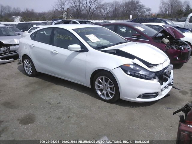 1C3CDFBA2DD315573 - 2013 DODGE DART SXT WHITE photo 1