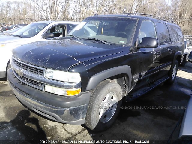 3GNEC16Z74G281635 - 2004 CHEVROLET SUBURBAN C1500 BLACK photo 2