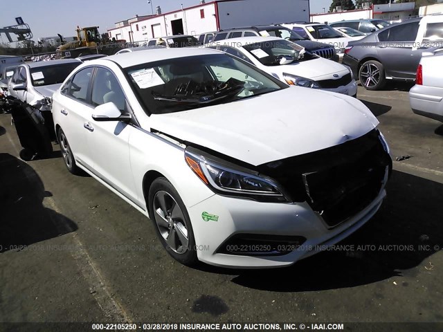 KMHE14L27GA021323 - 2016 HYUNDAI SONATA PLUG-IN HYBRID WHITE photo 1