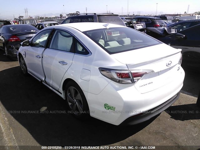 KMHE14L27GA021323 - 2016 HYUNDAI SONATA PLUG-IN HYBRID WHITE photo 3