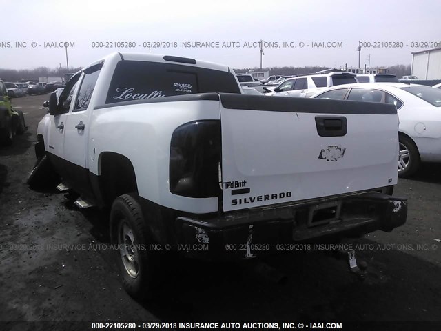 3GCPKSE39BG212188 - 2011 CHEVROLET SILVERADO K1500 LT WHITE photo 3