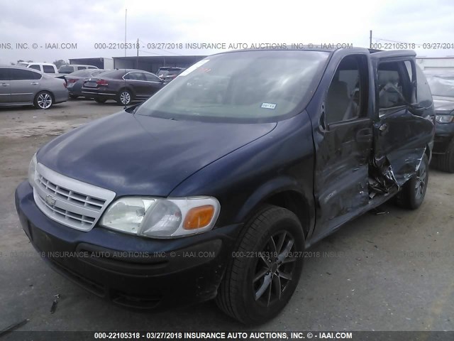 1GNDU23E53D271570 - 2003 CHEVROLET VENTURE ECONOMY BLUE photo 2