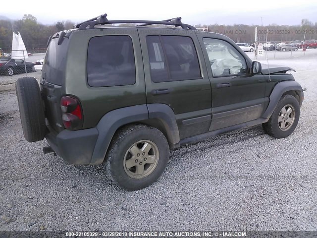 1J4GL48566W254910 - 2006 JEEP LIBERTY SPORT Yaşıl foto 4