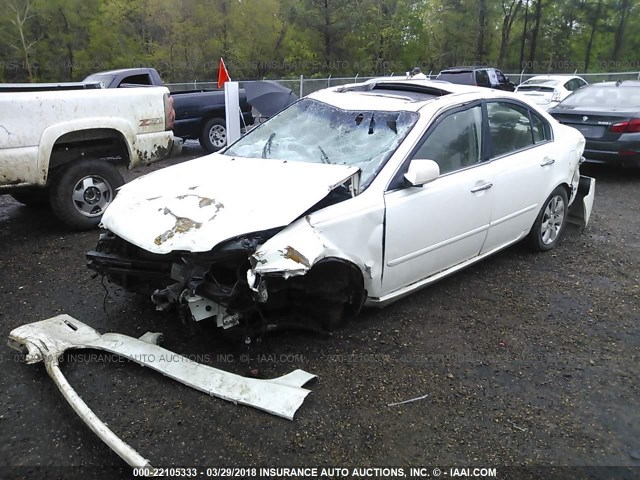 KNAGE123475085657 - 2007 KIA OPTIMA LX/EX WHITE photo 2