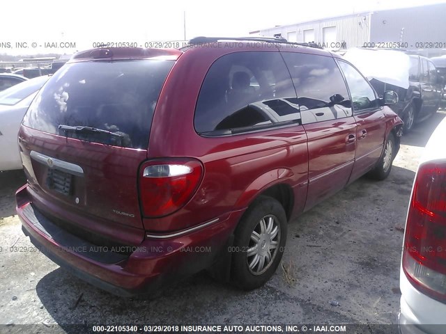 2C4GP54L25R425177 - 2005 CHRYSLER TOWN & COUNTRY TOURING BURGUNDY photo 4