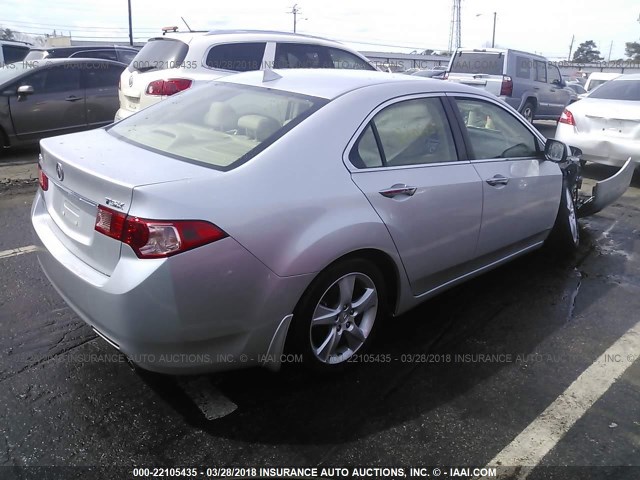 JH4CU2F61CC024477 - 2012 ACURA TSX TECH SILVER photo 4