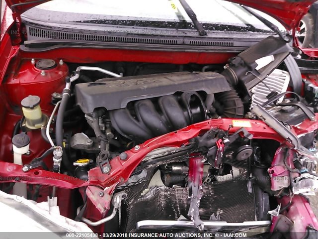 2T1BR32E78C937471 - 2008 TOYOTA COROLLA CE/LE/S RED photo 10