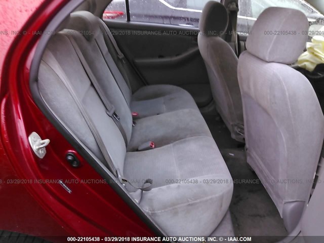 2T1BR32E78C937471 - 2008 TOYOTA COROLLA CE/LE/S RED photo 8