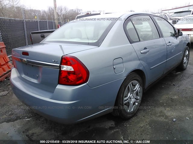 1G1ZS58N58F105312 - 2008 CHEVROLET MALIBU LS 浅蓝色 照片 4