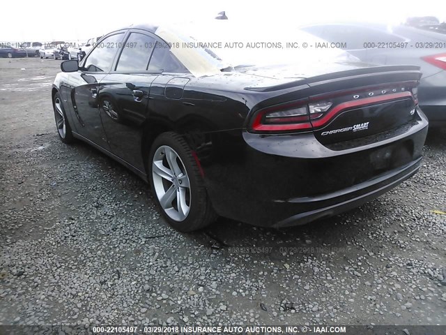 2C3CDXCT5GH227016 - 2016 DODGE CHARGER R/T BLACK photo 3