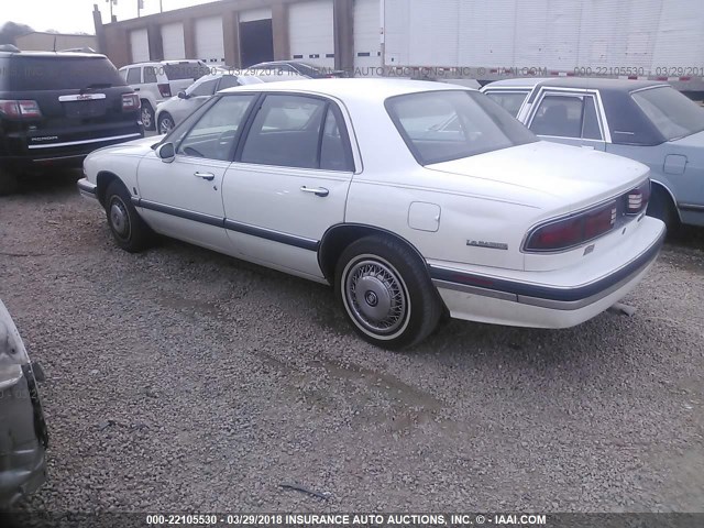 1G4HP53L3PH490474 - 1993 BUICK LESABRE CUSTOM/90TH ANNIVERSARY WHITE photo 3