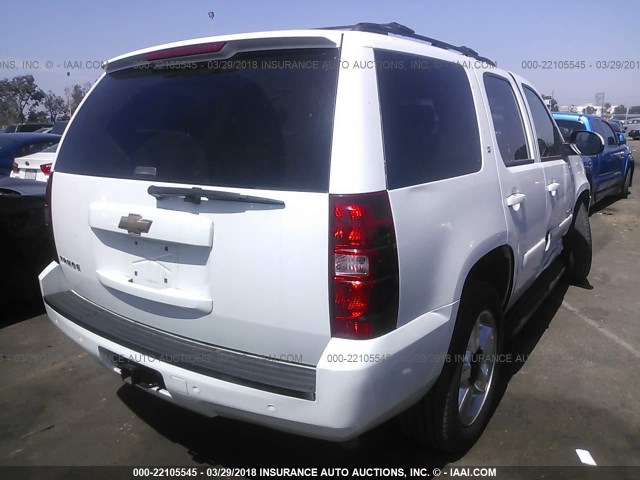 1GNFC13J97J104025 - 2007 CHEVROLET TAHOE C1500 WHITE photo 4