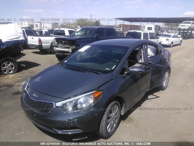 KNAFX4A61G5447009 - 2016 KIA FORTE LX GRAY photo 2