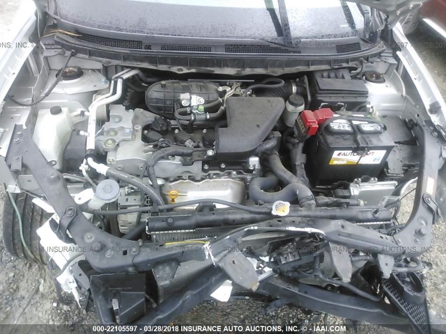 JN8AS5MT5CW253028 - 2012 NISSAN ROGUE S/SV SILVER photo 10
